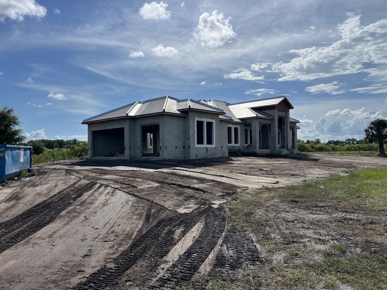 Cassata custom home under construction in Sarasota